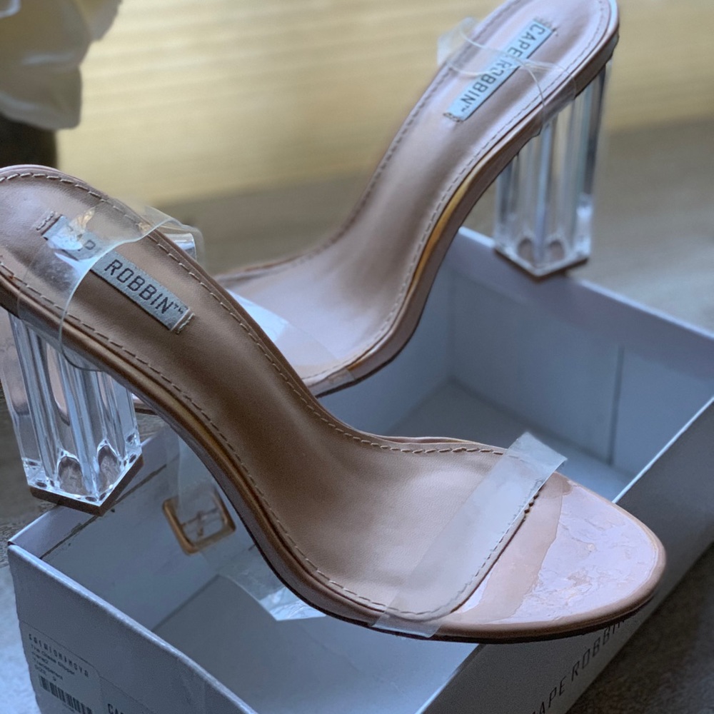 Cape Robbin Clear Strappy Heels